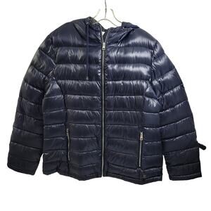 Andrew Marc NWT  Blue Packable Lightweight Premium Down Jacket Size XL 91824-883